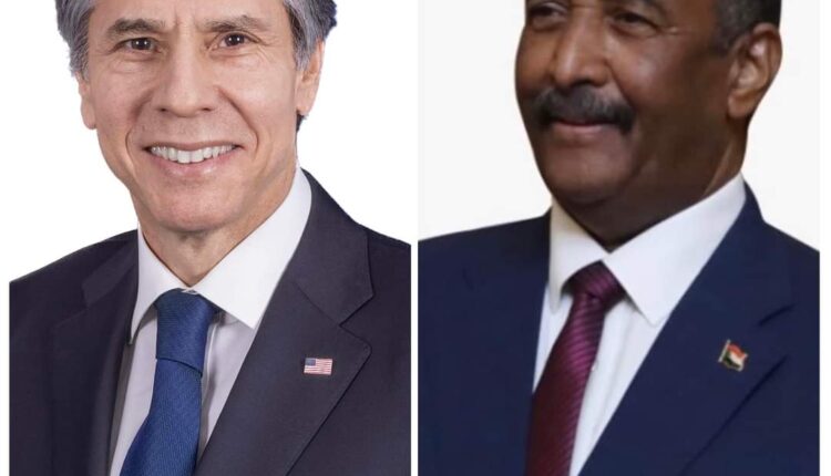 البرهان وزير الخارجية الأمريكي