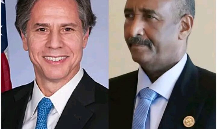 عاجل بلينكن يهاتف البرهان ويبحثان وقف الحرب 