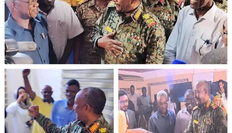 البرهان يزور مقر الهيئة العامة للإذاعة والتليفزيون ويقف على أداء العاملين