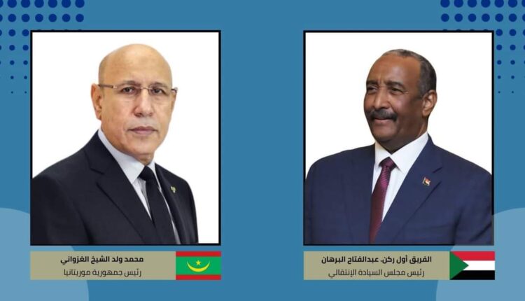 البرهان يهنئ رئيس موريتانيا بمناسبة إعادة انتخابه